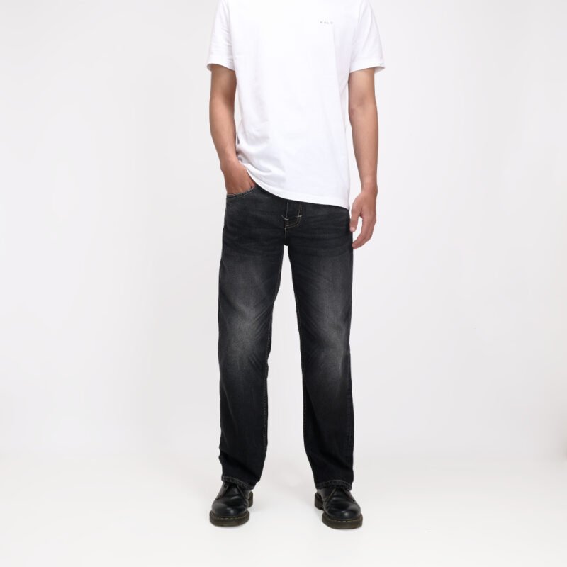Rockmaker Celana Denim Regular Loose Fit Spike Black