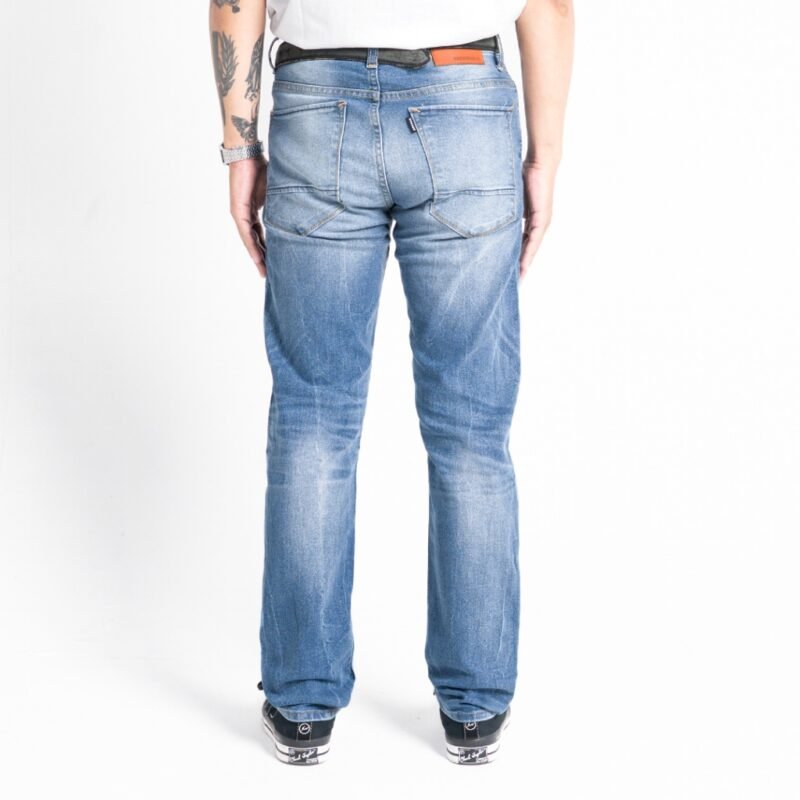 ROCKMAKER CELANA DENIM SLIM FIT SELVEDGE ACCENT LIGHT BLUE DESTROY
