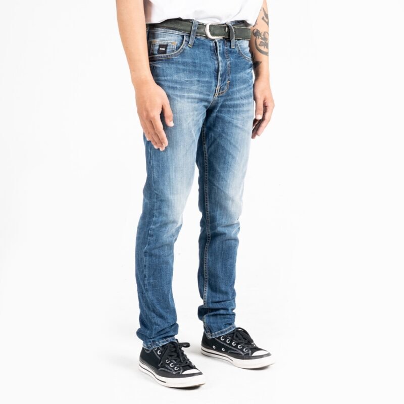 Rockmaker Celana Denim Slim Fit Selvedge Accent Porta Blue