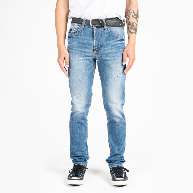 Rockmaker Celana Denim Slim Fit Selvedge Accent Tuft Blue