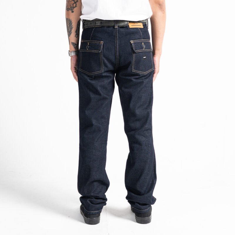 Rockmaker Denim Workpants Stitch Gold Jeans Lembut Jeans Lembut
