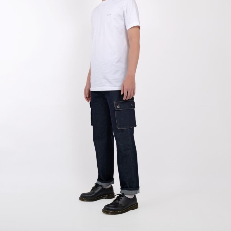 Rockmaker Cargo Denim Phillip Selvedge Accent Jeans Pria Lembut Nyaman