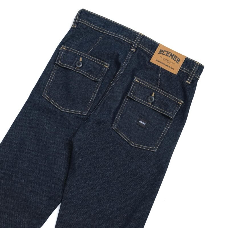 Rockmaker Denim Workpants Stitch Gold Jeans Lembut Jeans Lembut