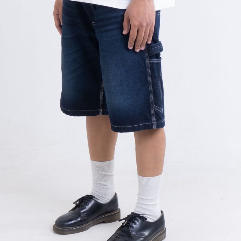 Rockmaker Celana Denim Carpenter Loose Shorts Steel Blue