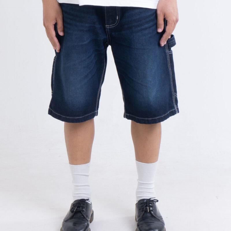 Rockmaker Celana Denim Carpenter Loose Shorts Steel Blue