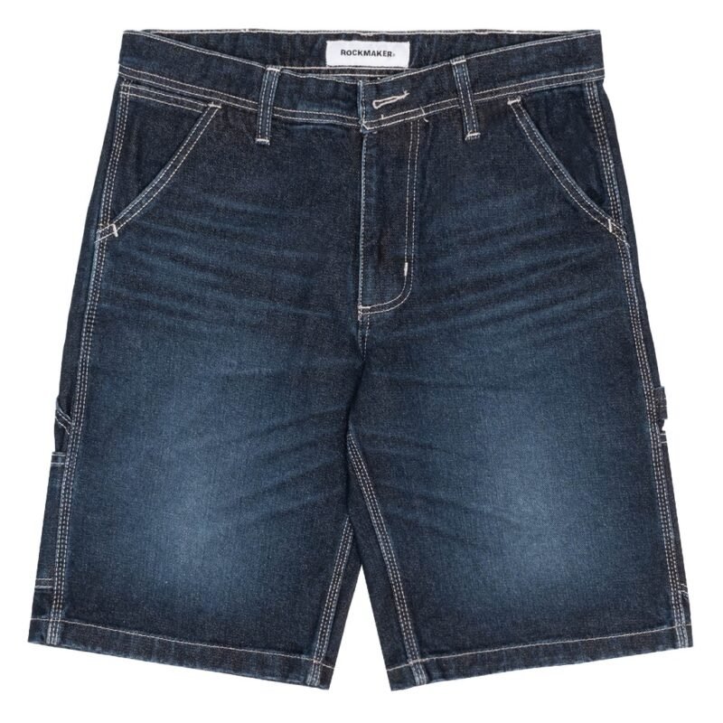 Rockmaker Celana Denim Carpenter Loose Shorts Steel Blue